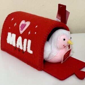 Valentine Fabric Feathery Friends Mailbox & Bird - Spritz™